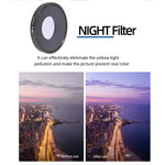 Bộ lọc ống kính JSR 8 trong 1 Streak Blue CPL ND8 ND16 ND32 ND64 STAR NIGHT cho DJI Osmo Action 3, 8 trong 1