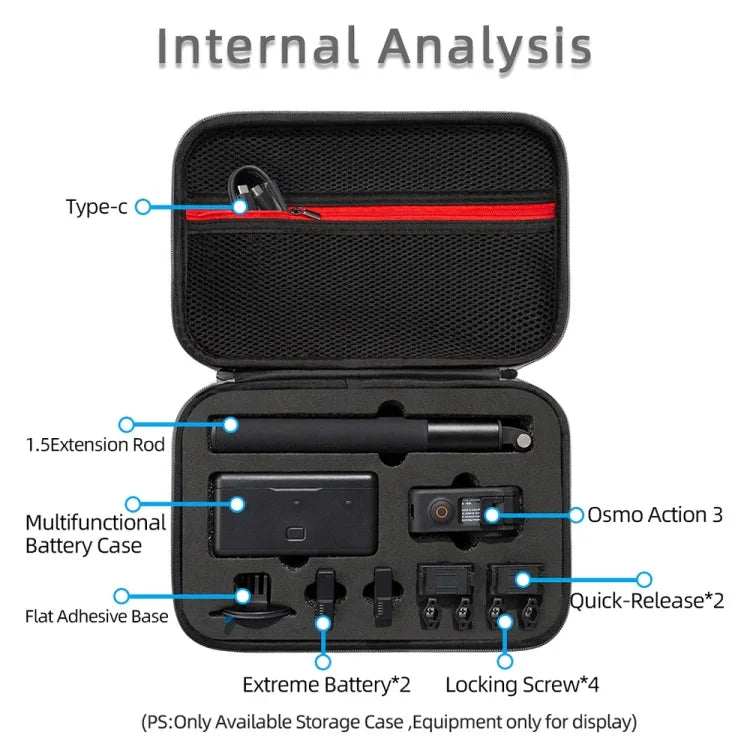 Túi đựng hộp lưu trữ cho DJI Osmo Action 3, Kích thước: 21.5 x 29.5 x 10cm