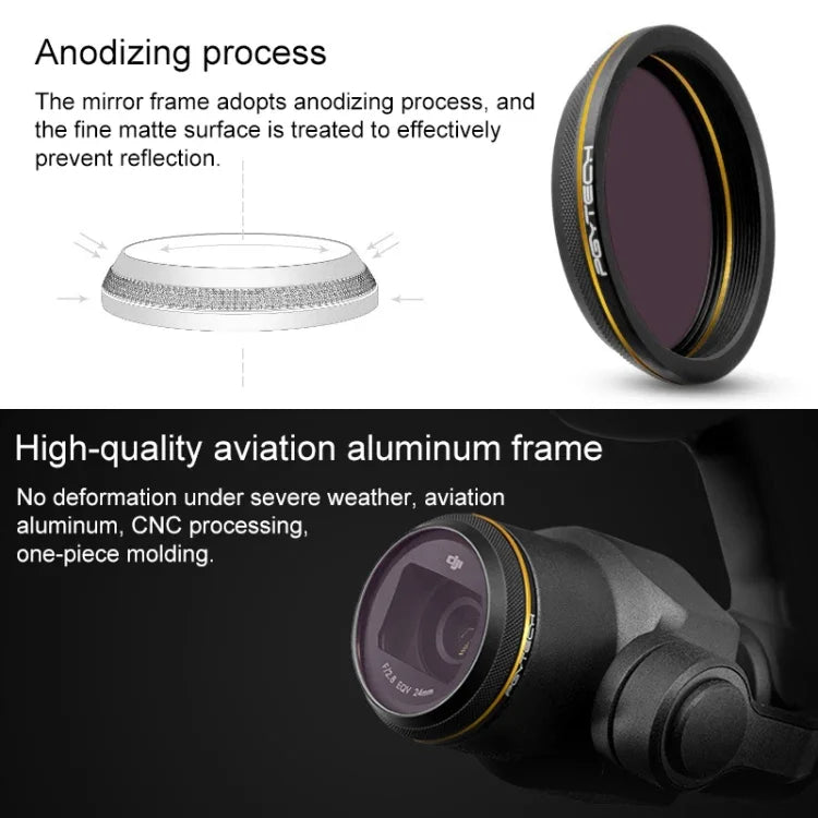 Bộ Lọc Ống Kính UV Viền Vàng PGYTECH X4S-MRC cho DJI Inspire 2 / X4S Gimbal Camera Drone, UV