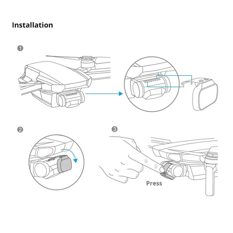 Bộ 4 kính lọc giảm sáng PGYTECH P-12A-019 ND8 / 16 / 32 / 64 cho phụ kiện drone DJI Mavic Mini, kính lọc giảm sáng ND8 / 16 / 32 / 64