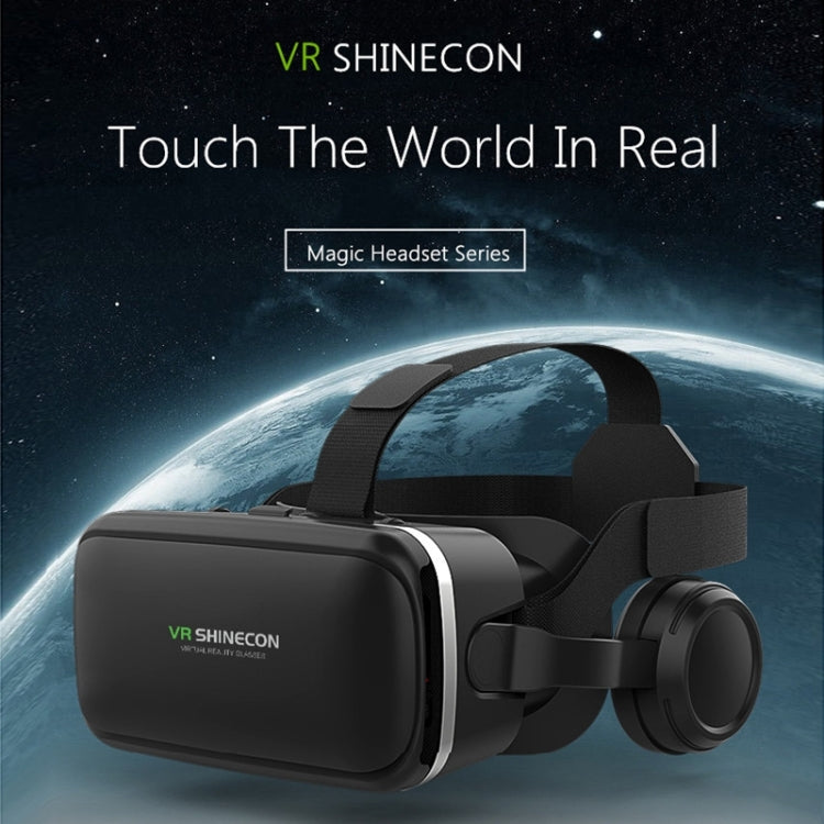 Kính video 3D thực tế ảo VR SHINECON G04E phù hợp điện thoại 3.5 inch - 6.0 inch với tai nghe HiFi