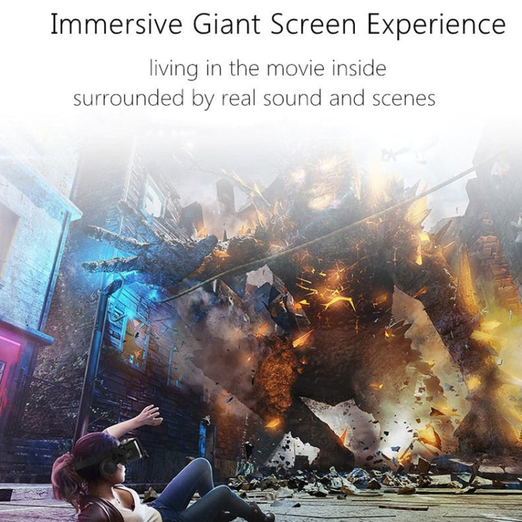 Kính video 3D thực tế ảo VR SHINECON G04E phù hợp điện thoại 3.5 inch - 6.0 inch với tai nghe HiFi
