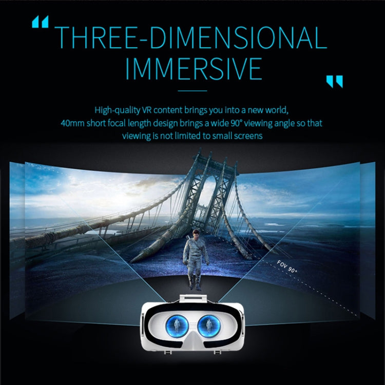 Kính thực tế ảo 3D VR SHINECON G06E phù hợp cho điện thoại thông minh 4.7 inch - 6.1 inch kèm tai nghe, G06E