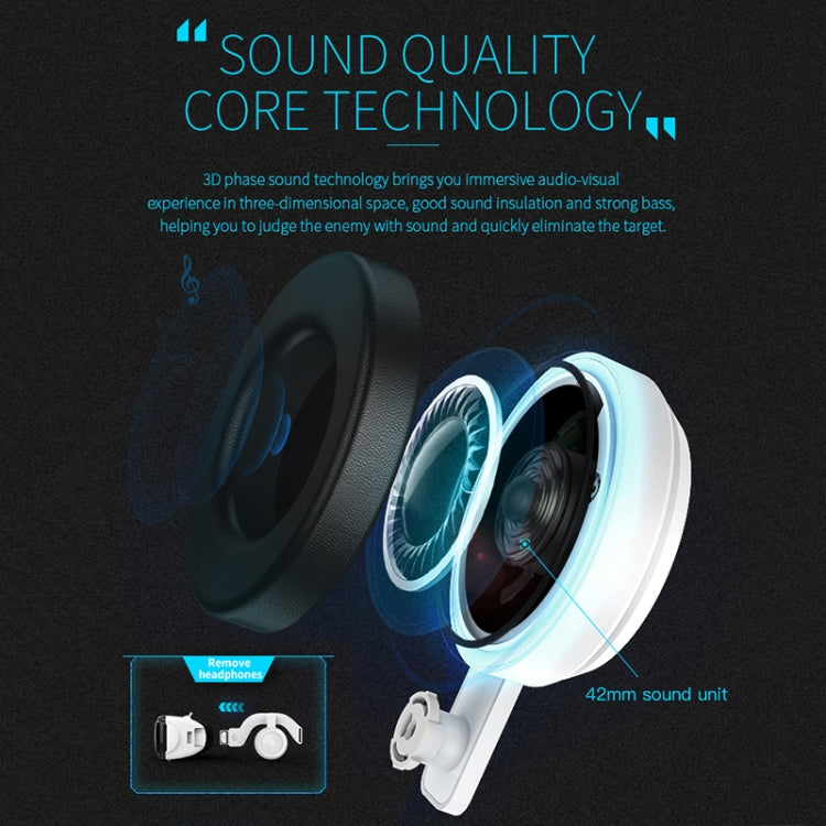 Kính thực tế ảo 3D VR SHINECON G06E phù hợp cho điện thoại thông minh 4.7 inch - 6.1 inch kèm tai nghe, G06E