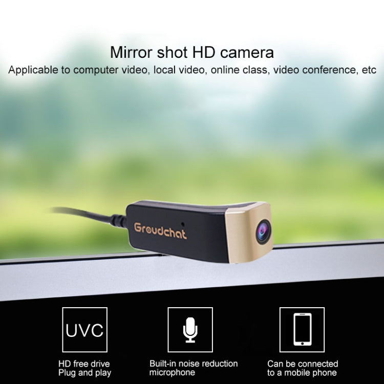 Camera thông minh Groudchat JP1DV1 1080P HD USB cho điện thoại di động, gắn kính, micro chống ồn tích hợp