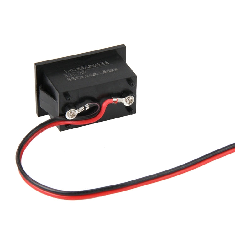 Đồng hồ đo điện áp kỹ thuật số mini chống nước IPX4 V40D 2 dây hiển thị đèn đỏ, đo điện áp: DC 15-120V, DT0001G, DT0001L, DT0001R