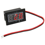 Đồng hồ đo điện áp kỹ thuật số mini chống nước IPX4 V40D 2 dây hiển thị đèn đỏ, đo điện áp: DC 2.5-30V, DT0002G, DT0002L, DT0002R