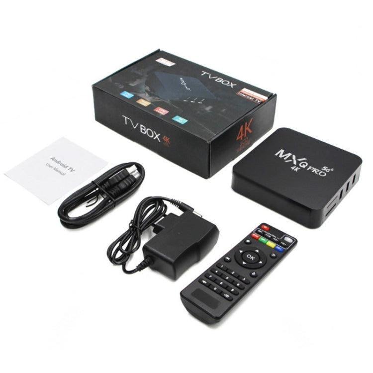 Máy phát media MXQ Pro 5G 1280 x 720 Full HD 1GB+8GB RK30Board Quad Core Android 7.1 TV Box có điều khiển từ xa