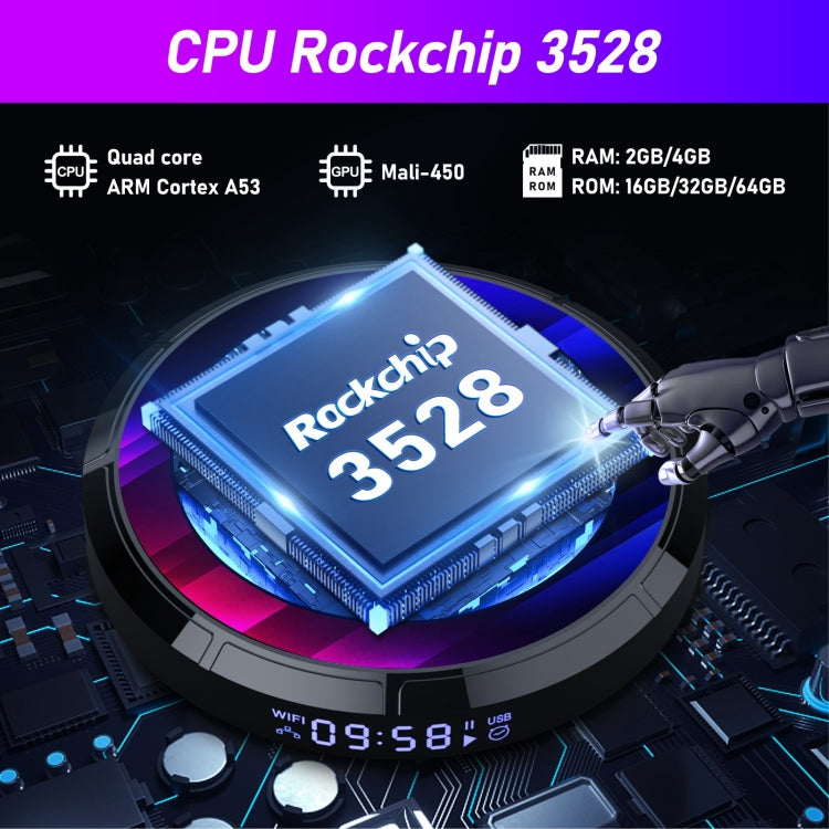 H96 Max Hộp TV Thông Minh 8K Ultra HD Android 13.0 Đầu Phát Media với Điều Khiển Từ Xa, RK3528 Bốn Nhân, 4GB+64GB, 4GB+64GB