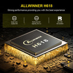 HK1 RBOX-H8S Hộp TV Thông Minh 4K Ultra HD Android 12.0 với Điều Khiển Từ Xa, Chip Allwinner H618 Bốn Nhân, 4GB+64GB, 4GB+64GB