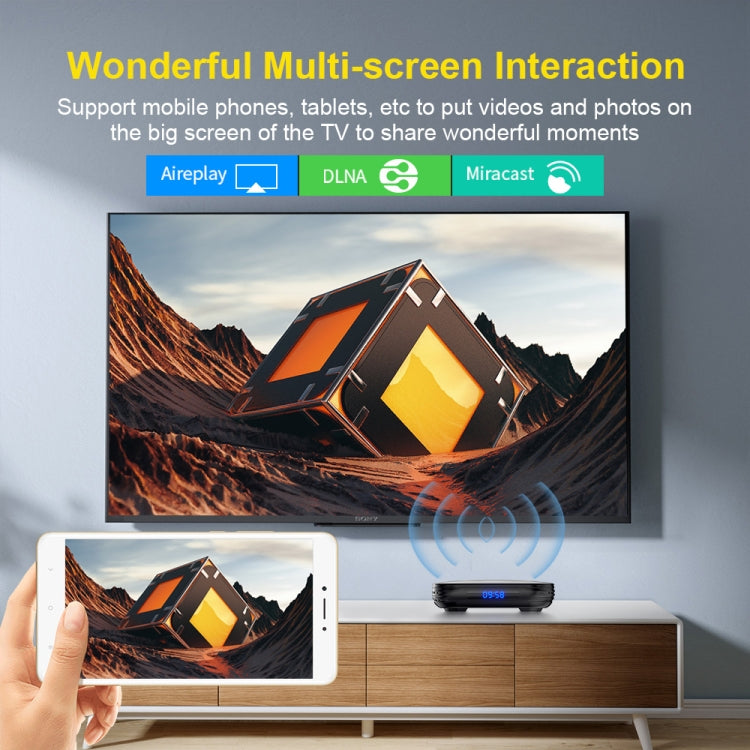 HK1 RBOX-H8S Hộp TV Thông Minh 4K Ultra HD Android 12.0 với Điều Khiển Từ Xa, Chip Allwinner H618 Bốn Nhân, 4GB+64GB, 4GB+64GB