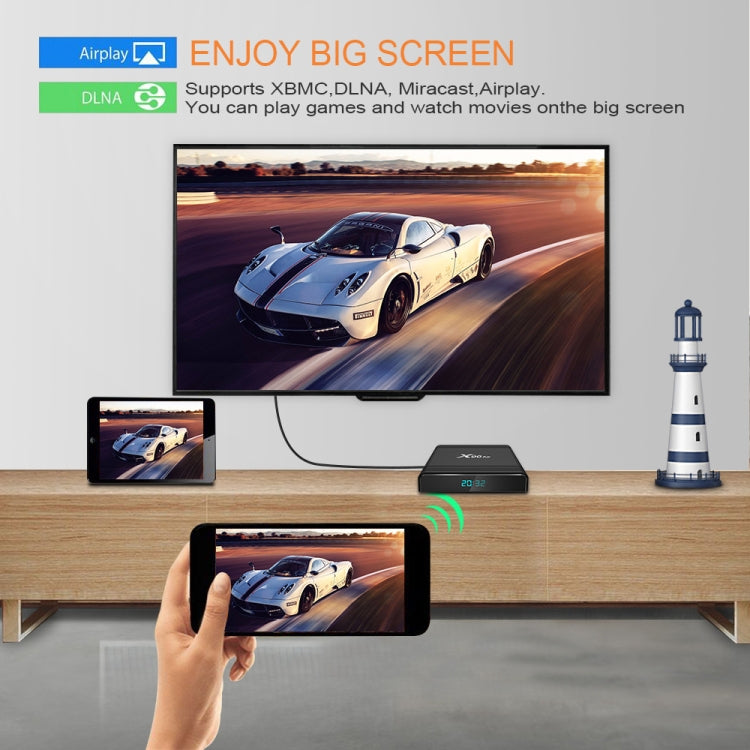 X96 Air 8K Hộp TV Thông Minh Android 9.0 Đầu Phát Media với Điều Khiển Từ Xa, Chip Amlogic S905X3 Bốn Nhân, RAM: 4GB, ROM: 64GB, WiFi Băng Tần Kép, Bluetooth, Phích Cắm AU, 4GB+64GB
