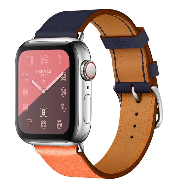 Dây Đeo Đồng Hồ Da Vòng Đơn Hai Màu Cho Apple Watch Series 3 & 2 & 1, 38mm Cam+Xanh Sáng, 42mm Cam+Xanh Sáng, 38mm Hồng+Đỏ Rượu, 42mm Hồng+Đỏ Rượu, 38mm Hổ Phách+Đỏ Cam+Hồng Nhạt, 42mm Hổ Phách+Đỏ Cam+Hồng Nhạt