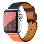 Dây Đeo Đồng Hồ Da Vòng Đơn Hai Màu Cho Apple Watch Series 3 & 2 & 1, 38mm Cam+Xanh Sáng, 42mm Cam+Xanh Sáng, 38mm Hồng+Đỏ Rượu, 42mm Hồng+Đỏ Rượu, 38mm Hổ Phách+Đỏ Cam+Hồng Nhạt, 42mm Hổ Phách+Đỏ Cam+Hồng Nhạt