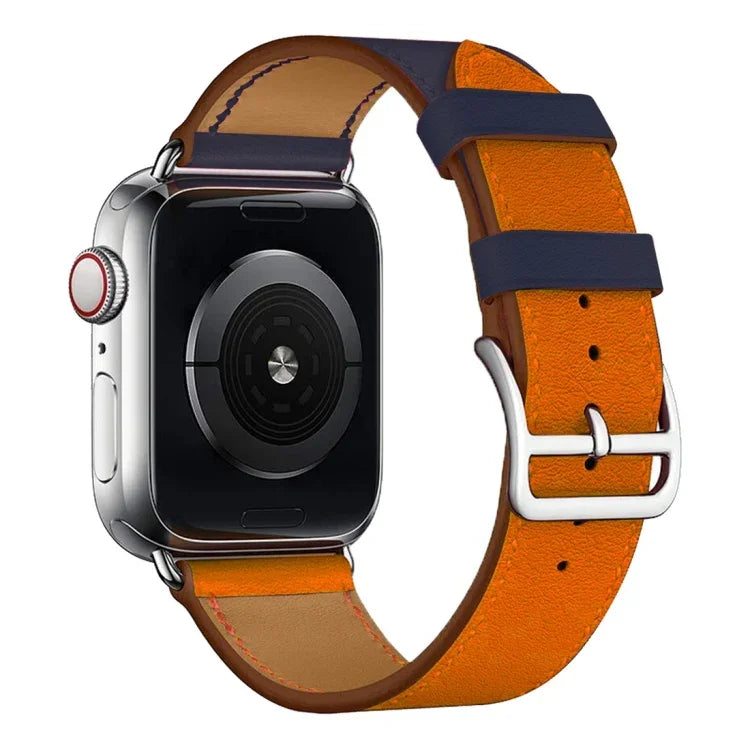 Dây Đeo Đồng Hồ Da Vòng Đơn Hai Màu Cho Apple Watch Series 3 & 2 & 1, 38mm Cam+Xanh Sáng, 42mm Cam+Xanh Sáng, 38mm Hồng+Đỏ Rượu, 42mm Hồng+Đỏ Rượu, 38mm Hổ Phách+Đỏ Cam+Hồng Nhạt, 42mm Hổ Phách+Đỏ Cam+Hồng Nhạt