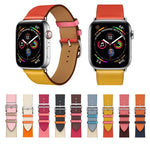 Dây Đeo Đồng Hồ Da Vòng Đơn Hai Màu Cho Apple Watch Series 3 & 2 & 1, 38mm Cam+Xanh Sáng, 42mm Cam+Xanh Sáng, 38mm Hồng+Đỏ Rượu, 42mm Hồng+Đỏ Rượu, 38mm Hổ Phách+Đỏ Cam+Hồng Nhạt, 42mm Hổ Phách+Đỏ Cam+Hồng Nhạt