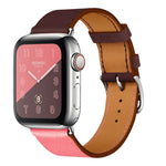 Dây Đeo Đồng Hồ Da Vòng Đơn Hai Màu Cho Apple Watch Series 3 & 2 & 1, 38mm Cam+Xanh Sáng, 42mm Cam+Xanh Sáng, 38mm Hồng+Đỏ Rượu, 42mm Hồng+Đỏ Rượu, 38mm Hổ Phách+Đỏ Cam+Hồng Nhạt, 42mm Hổ Phách+Đỏ Cam+Hồng Nhạt