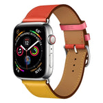 Dây Đeo Đồng Hồ Da Vòng Đơn Hai Màu Cho Apple Watch Series 3 & 2 & 1, 38mm Cam+Xanh Sáng, 42mm Cam+Xanh Sáng, 38mm Hồng+Đỏ Rượu, 42mm Hồng+Đỏ Rượu, 38mm Hổ Phách+Đỏ Cam+Hồng Nhạt, 42mm Hổ Phách+Đỏ Cam+Hồng Nhạt