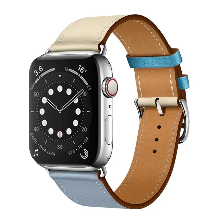 Dây Đeo Đồng Hồ Da Vòng Đơn Hai Màu Cho Apple Watch Series 3 & 2 & 1, 38mm Cam+Xanh Sáng, 42mm Cam+Xanh Sáng, 38mm Hồng+Đỏ Rượu, 42mm Hồng+Đỏ Rượu, 38mm Hổ Phách+Đỏ Cam+Hồng Nhạt, 42mm Hổ Phách+Đỏ Cam+Hồng Nhạt