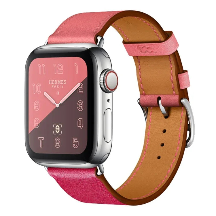 Dây Đeo Đồng Hồ Da Vòng Đơn Hai Màu Cho Apple Watch Series 3 & 2 & 1, 38mm Cam+Xanh Sáng, 42mm Cam+Xanh Sáng, 38mm Hồng+Đỏ Rượu, 42mm Hồng+Đỏ Rượu, 38mm Hổ Phách+Đỏ Cam+Hồng Nhạt, 42mm Hổ Phách+Đỏ Cam+Hồng Nhạt