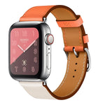 Dây Đeo Đồng Hồ Da Vòng Đơn Hai Màu Cho Apple Watch Series 3 & 2 & 1, 38mm Cam+Xanh Sáng, 42mm Cam+Xanh Sáng, 38mm Hồng+Đỏ Rượu, 42mm Hồng+Đỏ Rượu, 38mm Hổ Phách+Đỏ Cam+Hồng Nhạt, 42mm Hổ Phách+Đỏ Cam+Hồng Nhạt