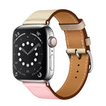 Dây Đeo Đồng Hồ Da Vòng Đơn Hai Màu Cho Apple Watch Series 3 & 2 & 1, 38mm Cam+Xanh Sáng, 42mm Cam+Xanh Sáng, 38mm Hồng+Đỏ Rượu, 42mm Hồng+Đỏ Rượu, 38mm Hổ Phách+Đỏ Cam+Hồng Nhạt, 42mm Hổ Phách+Đỏ Cam+Hồng Nhạt