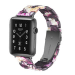 Dây đồng hồ nhựa resin thời trang đơn giản, dành cho Apple Watch Series 4 40mm & Series 3 & 2 & 1 38mm, dành cho Apple Watch Series 4 44mm & Series 3 & 2 & 1 42mm