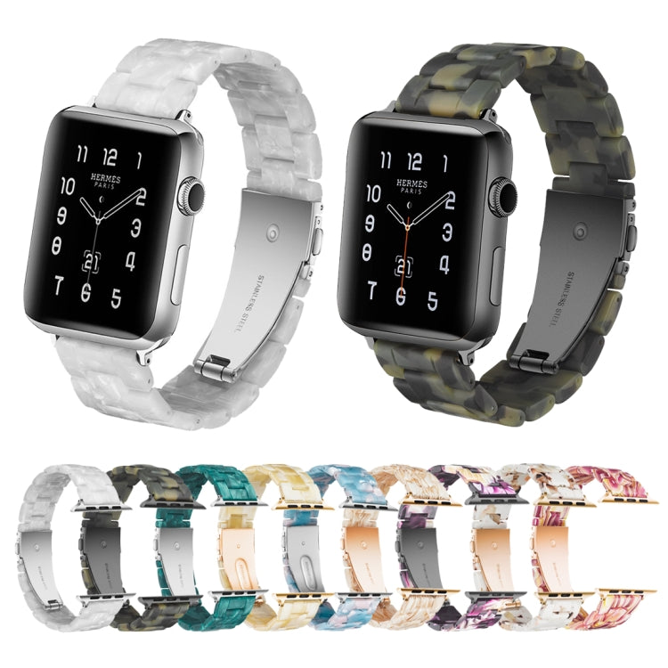 Dây đồng hồ nhựa resin thời trang đơn giản, dành cho Apple Watch Series 4 40mm & Series 3 & 2 & 1 38mm, dành cho Apple Watch Series 4 44mm & Series 3 & 2 & 1 42mm