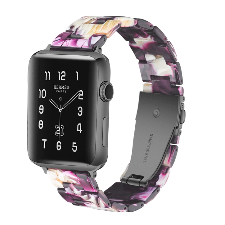 Dây đồng hồ nhựa resin thời trang đơn giản, dành cho Apple Watch Series 4 40mm & Series 3 & 2 & 1 38mm, dành cho Apple Watch Series 4 44mm & Series 3 & 2 & 1 42mm