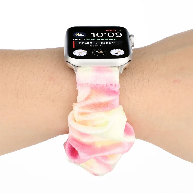 Dây đồng hồ thay thế bằng vải flannel, cho Apple Watch Ultra 49mm / Series 8&7 45mm / SE 2&6&SE&5&4 44mm / 3&2&1 42mm, cho Apple Watch Series 7 45mm / 6 & SE & 5 & 4 44mm / 3 & 2 & 1 42mm