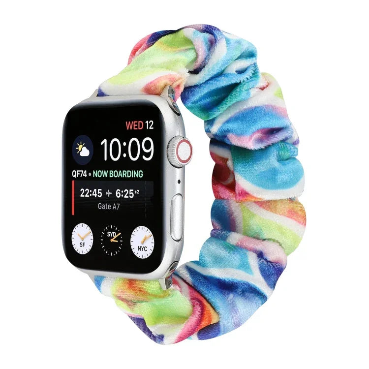 Dây đồng hồ thay thế bằng vải flannel, cho Apple Watch Ultra 49mm / Series 8&7 45mm / SE 2&6&SE&5&4 44mm / 3&2&1 42mm, cho Apple Watch Series 7 45mm / 6 & SE & 5 & 4 44mm / 3 & 2 & 1 42mm