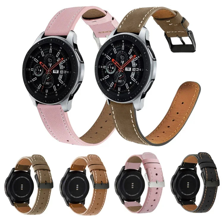 Dây Đeo Đồng Hồ Da Thật Đuôi Tròn Thay Thế, Dành cho Samsung Galaxy Watch 3 41mm, Samsung Galaxy Watch 3 45mm, Samsung Galaxy Watch 42mm, Samsung Galaxy Watch 46mm