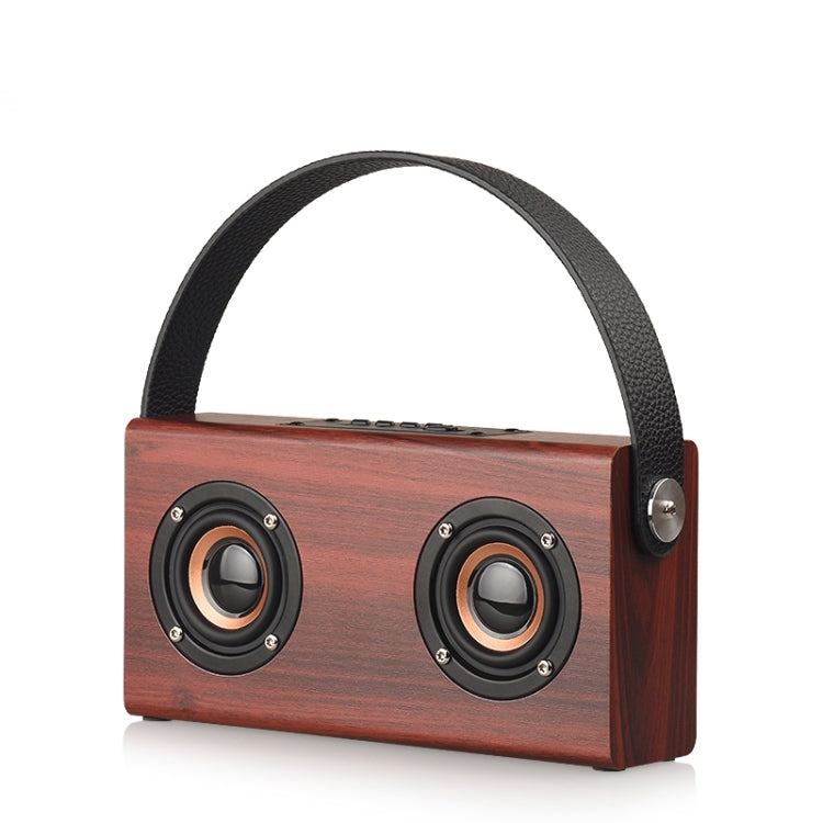 Loa Bluetooth cầm tay gỗ D10 4.2, D10 (vân gỗ đỏ)