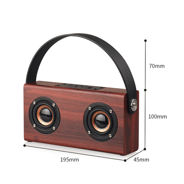 Loa Bluetooth cầm tay gỗ D10 4.2, D10 (vân gỗ đỏ)