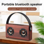 Loa Bluetooth cầm tay gỗ D10 4.2, D10 (vân gỗ đỏ)