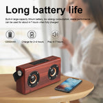 Loa Bluetooth cầm tay gỗ D10 4.2, D10 (vân gỗ đỏ)