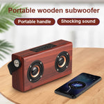 Loa Bluetooth cầm tay gỗ D10 4.2, D10 (vân gỗ đỏ)
