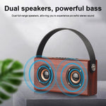 Loa Bluetooth cầm tay gỗ D10 4.2, D10 (vân gỗ đỏ)