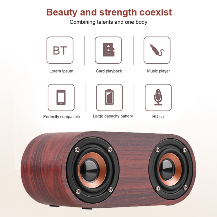Loa Bluetooth gỗ cổ điển hai loa kèn Q8 4.2, Q8 (vân gỗ đỏ), Q8 (vân gỗ óc chó)