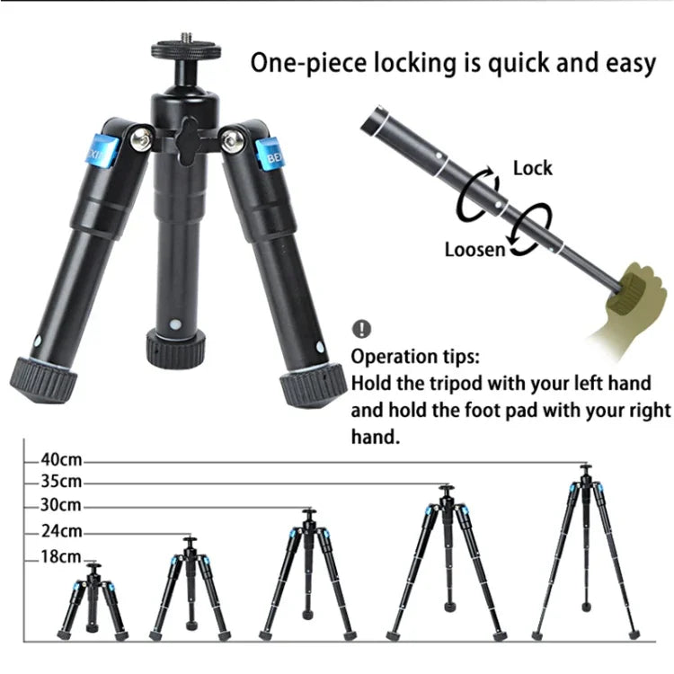 Chân máy mini đa năng BEXIN MS15 để bàn cho máy ảnh, hẹn giờ tự chụp, điện thoại di động