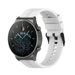 For Huawei Watch GT 2 Pro Silicone Replacement Strap Watchband with Black Steel Buckle
