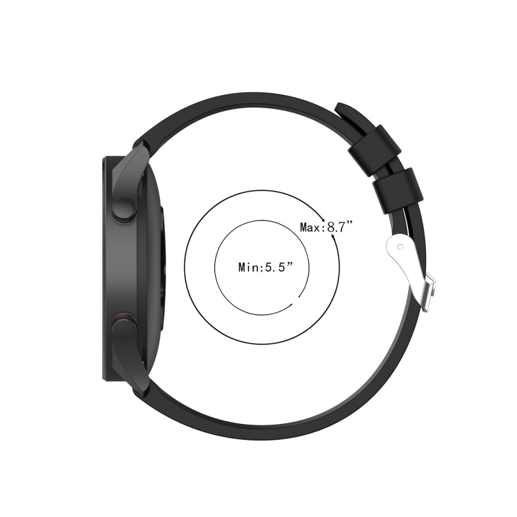 Silicone Replacement Strap Watchband with Silver Steel Buckle, For Xiaomi Watch Color Sport, For TicWatch Pro 3