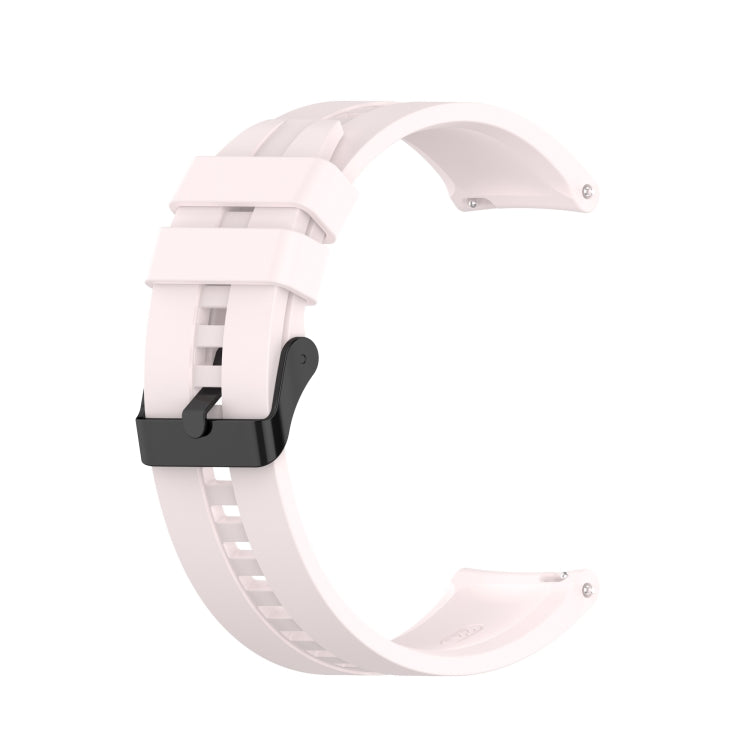 For Huawei Watch GT 2 46mm Silicone Replacement Wrist Strap Watchband, with Black Buckle, with Silver Buckle