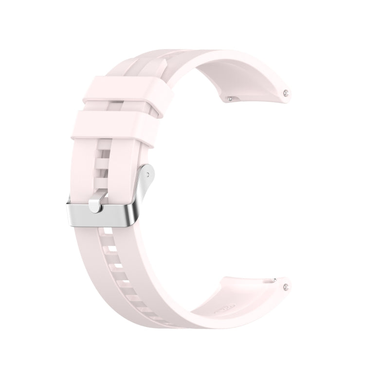 For Huawei Watch GT 2 46mm Silicone Replacement Wrist Strap Watchband, with Black Buckle, with Silver Buckle