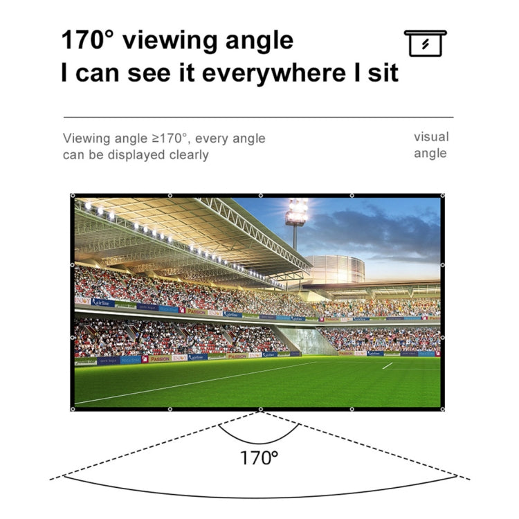 Rèm phim máy chiếu polyester lụa sữa gấp, 60 inch (16:9) Diện tích chiếu: 133 x 75cm, 60 inch (4:3) Diện tích chiếu: 120 x 90cm, 72 inch (16:9) Diện tích chiếu: 159 x 90cm, 72 inch (4:3) Diện tích chiếu: 146 x 110cm
