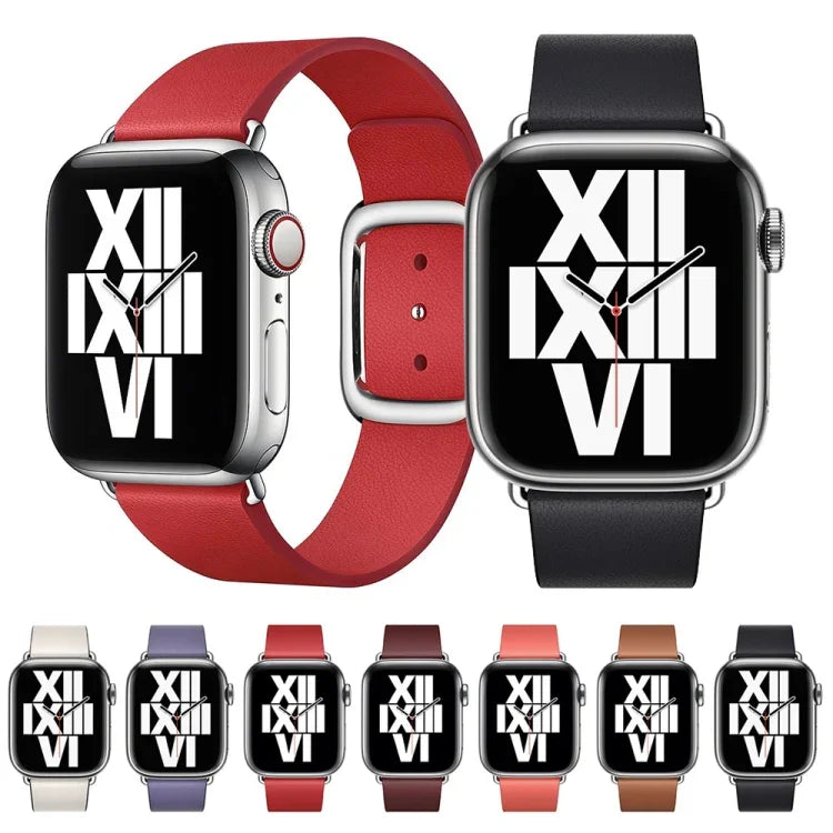 Dây đồng hồ da kiểu hiện đại cho Apple Watch 49mm / 46mm / 45mm / 44mm / 42mm, Dành cho Apple Watch 49mm / 46mm / 45mm / 44mm / 42mm, Dành cho Apple Watch Ultra 49mm / Series 8&7 45mm / SE 2&6&SE&5&4 44mm / 3&2&1 42mm