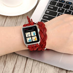Dây đồng hồ da thủ công dệt tay cho Apple Watch Series 6 & SE & 5 & 4 40mm / 3 & 2 & 1 38mm, Dành cho Apple Watch Series 7 41mm / 6 & SE & 5 & 4 40mm / 3 & 2 & 1 38mm, Dành cho Apple Watch Series 8&7 41mm / SE 2&6&SE&5&4 40mm / 3&2&1 38mm
