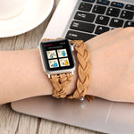 Dây đồng hồ da thủ công dệt tay cho Apple Watch Series 6 & SE & 5 & 4 40mm / 3 & 2 & 1 38mm, Dành cho Apple Watch Series 7 41mm / 6 & SE & 5 & 4 40mm / 3 & 2 & 1 38mm, Dành cho Apple Watch Series 8&7 41mm / SE 2&6&SE&5&4 40mm / 3&2&1 38mm