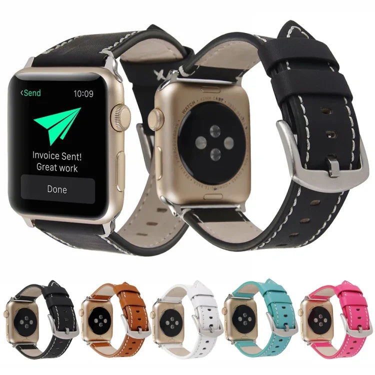 Dây đồng hồ da bê thật cho Apple Watch Series 6 & SE & 5 & 4 40mm / 3 & 2 & 1 38mm, cho Apple Watch Series 7 41mm / 6 & SE & 5 & 4 40mm / 3 & 2 & 1 38mm