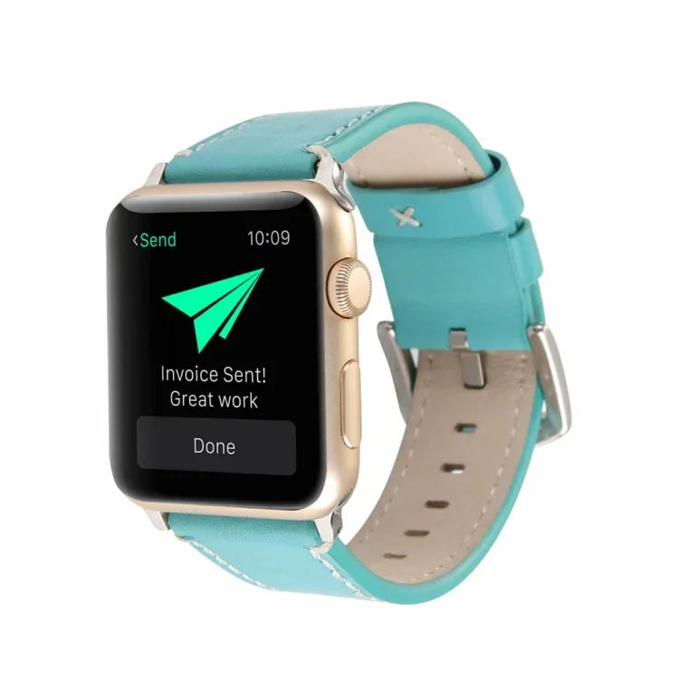 Dây đồng hồ da bê thật cho Apple Watch Series 6 & SE & 5 & 4 44mm / 3 & 2 & 1 42mm, cho Apple Watch Series 7 45mm / 6 & SE & 5 & 4 44mm / 3 & 2 & 1 42mm